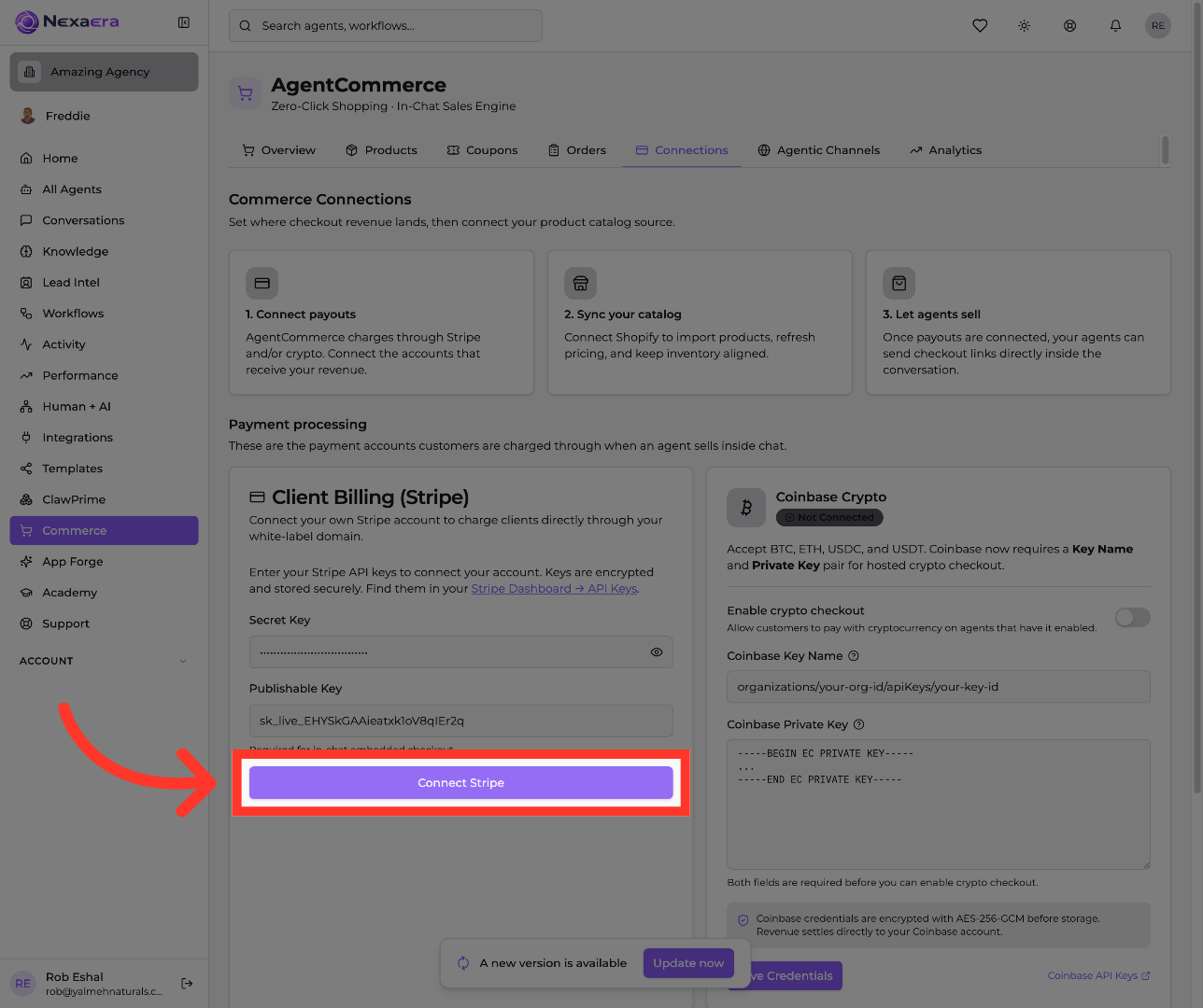 Confirm Stripe Connection