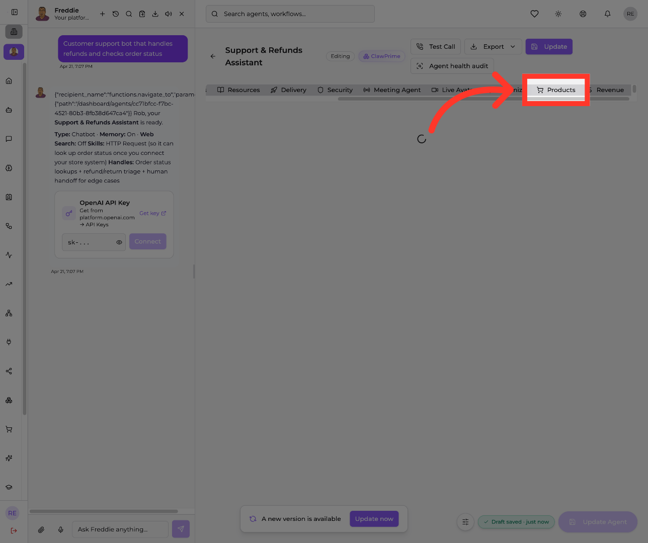 Select Products Settings