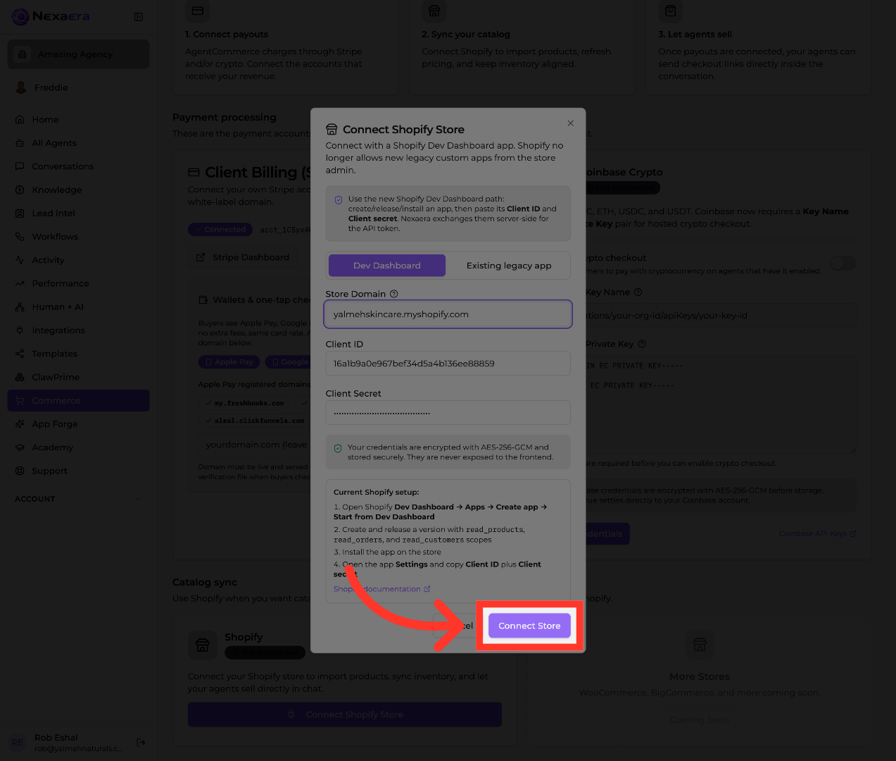 Connect Shopify Store
