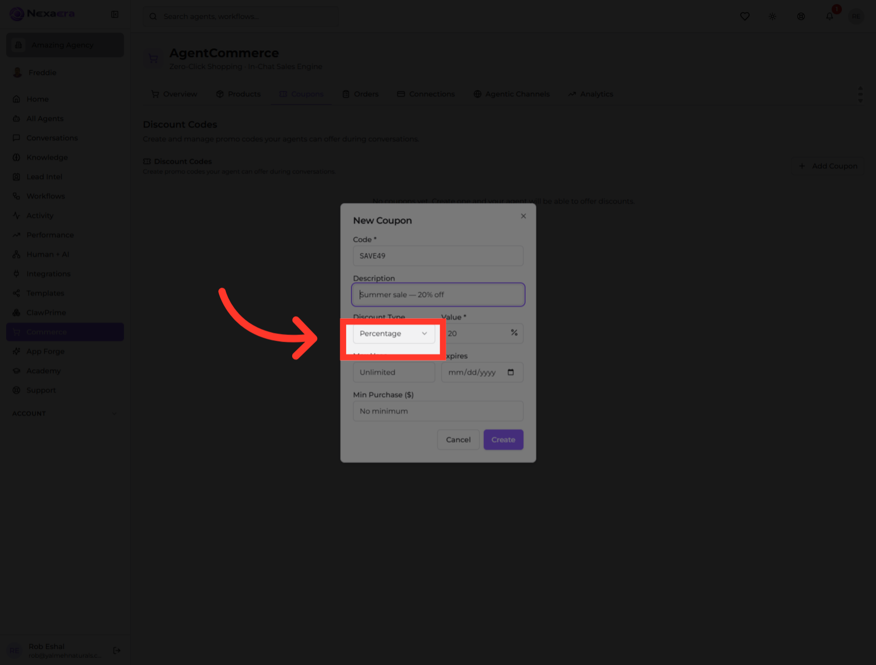Select Discount Type
