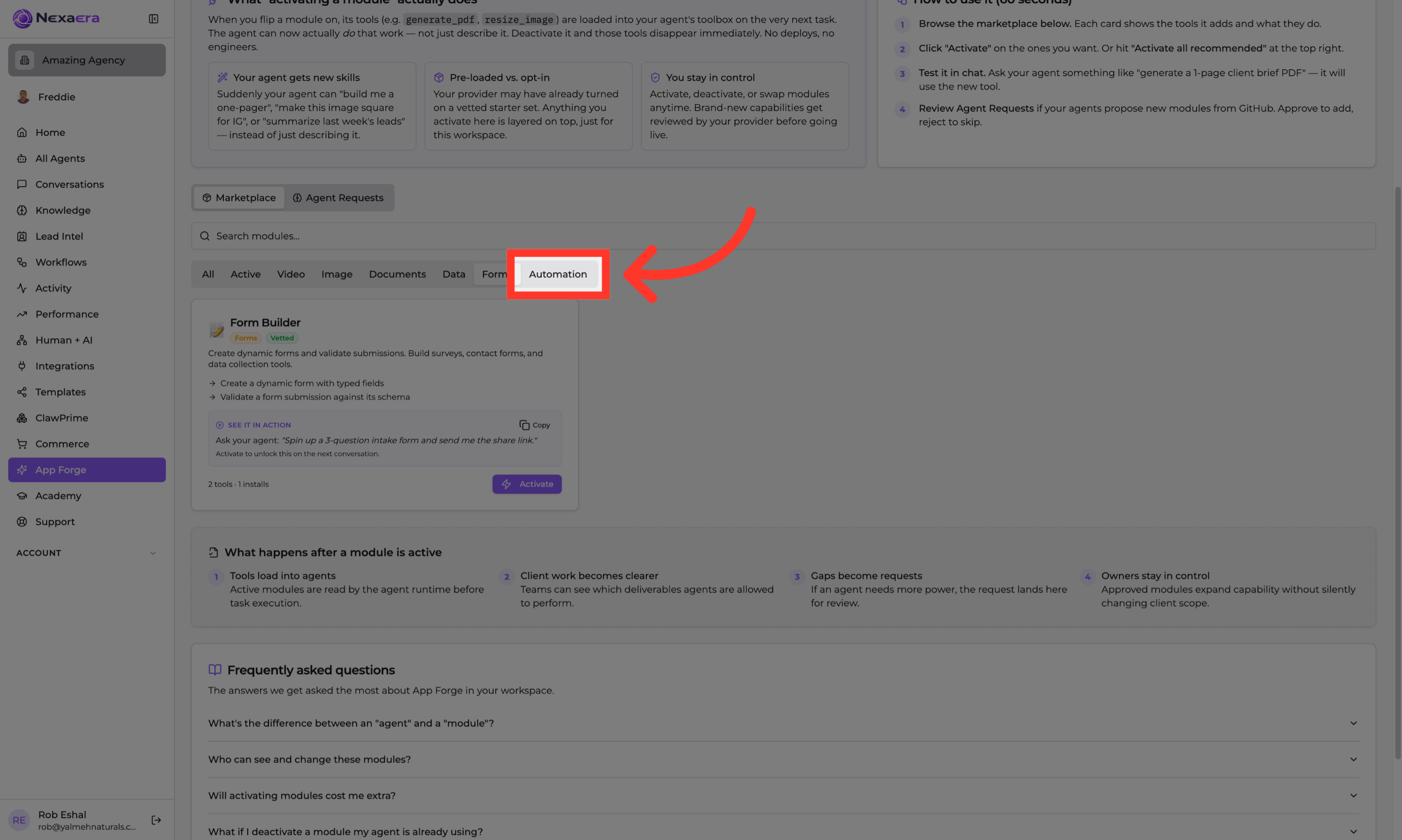 Select Automation Module