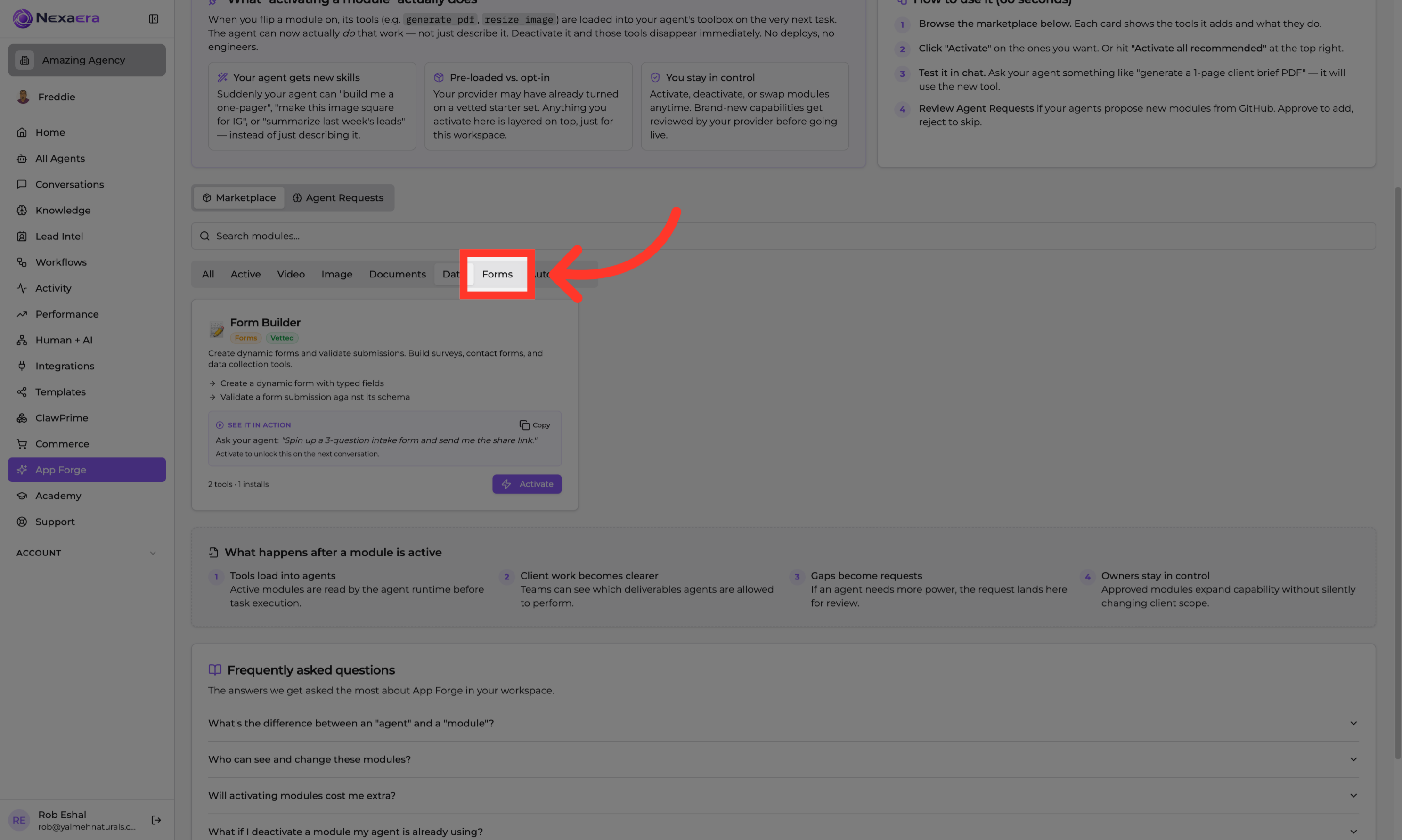 Select Forms Module