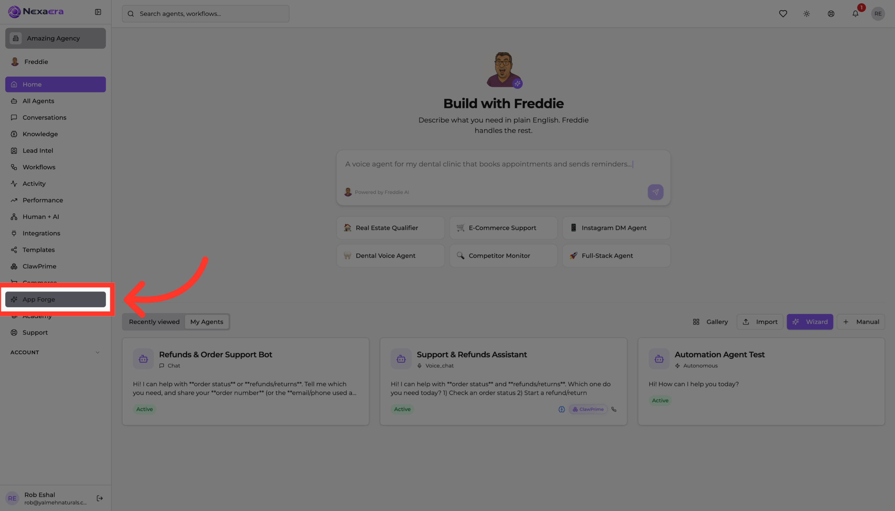 Access App Forge Dashboard