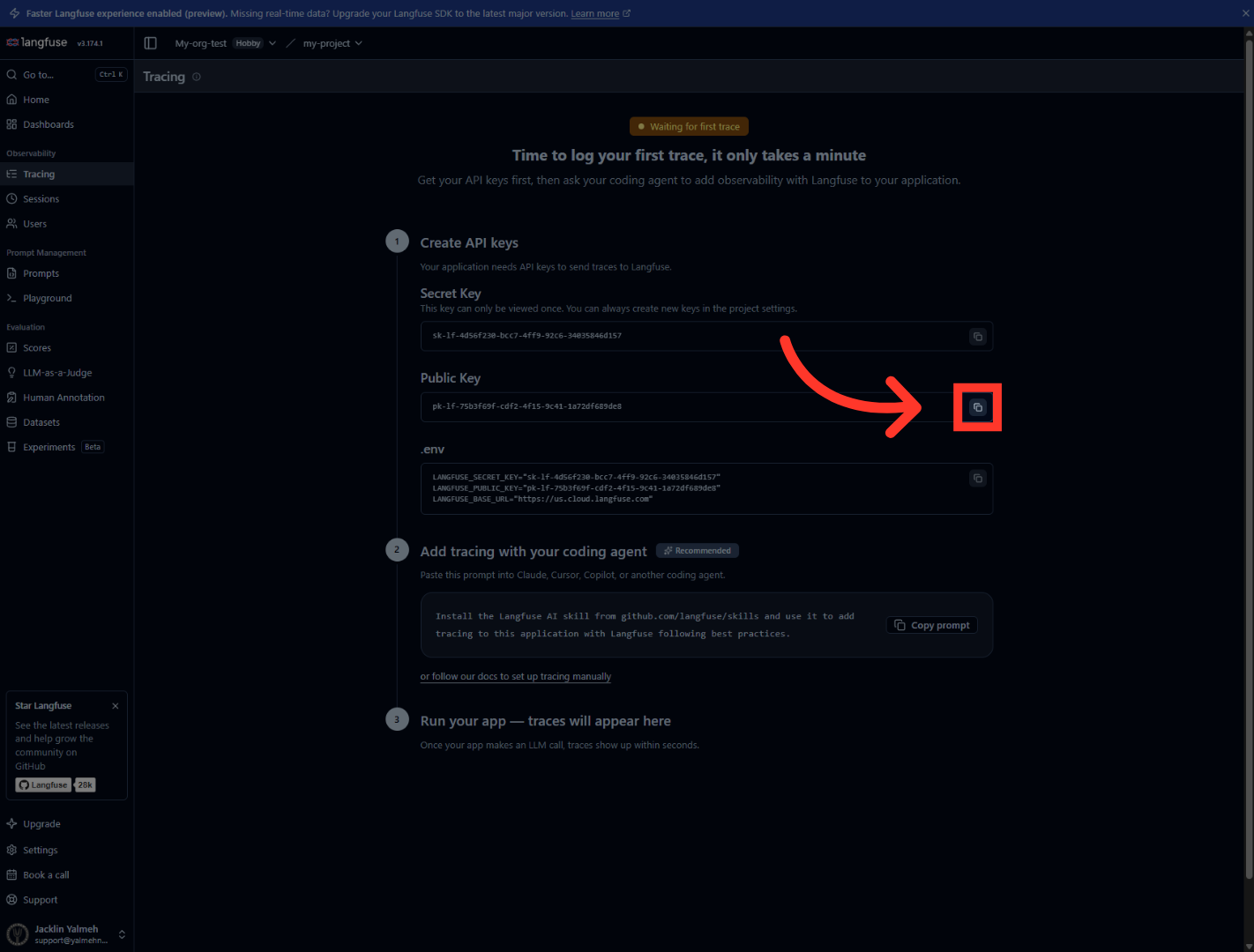 Finalize API Key Setup