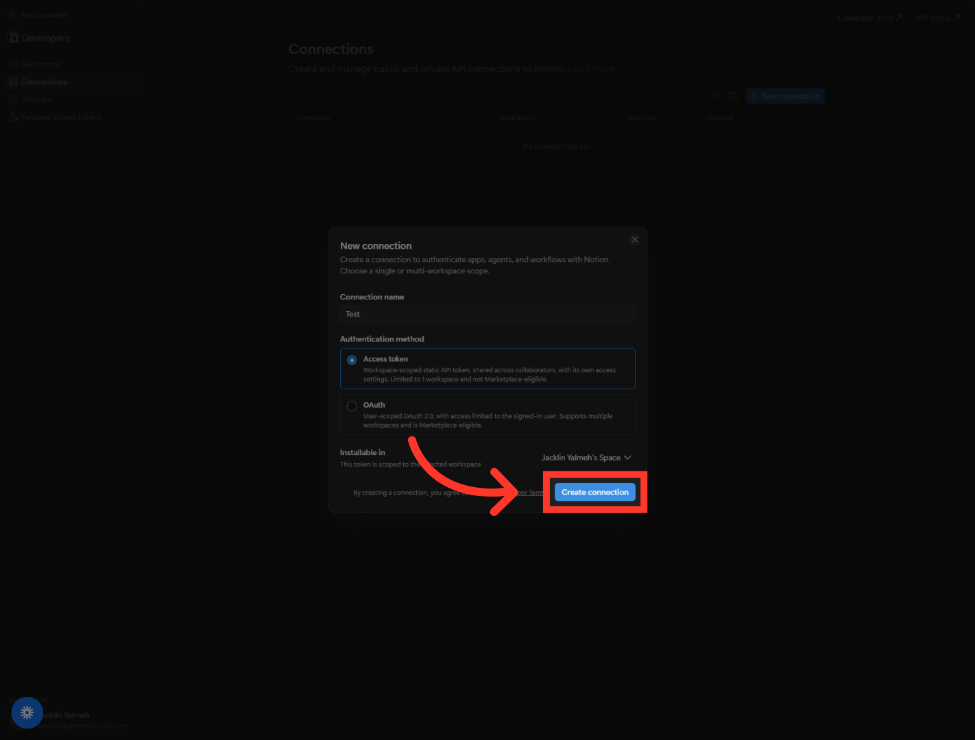 Create New Connection