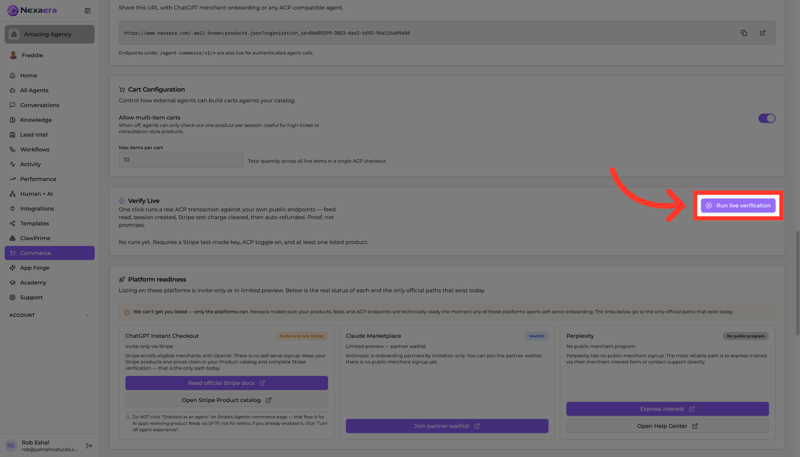 Run Live Verification