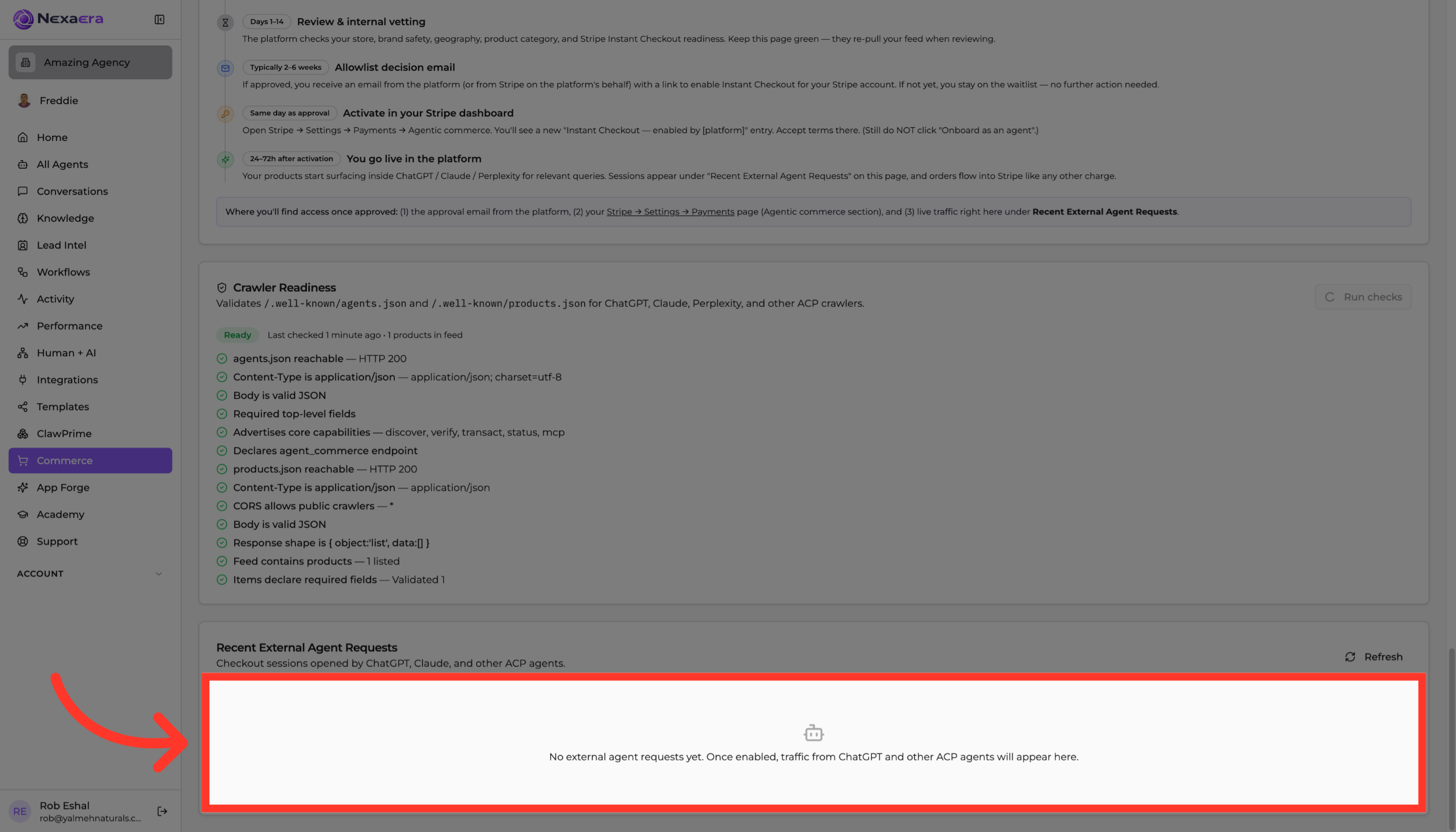 Monitor Agent Requests