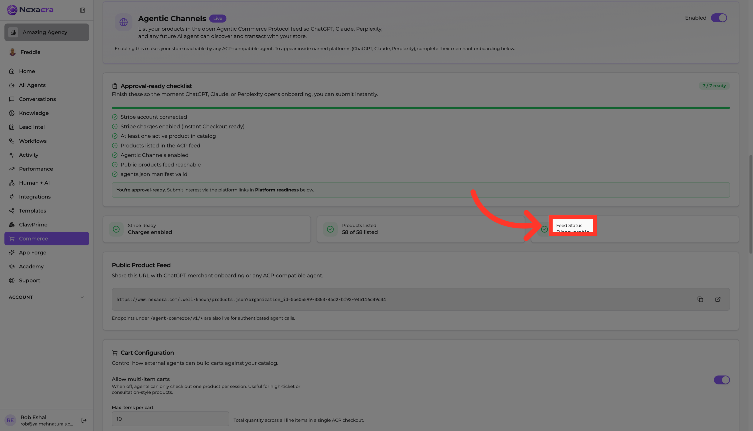 Review Feed Status