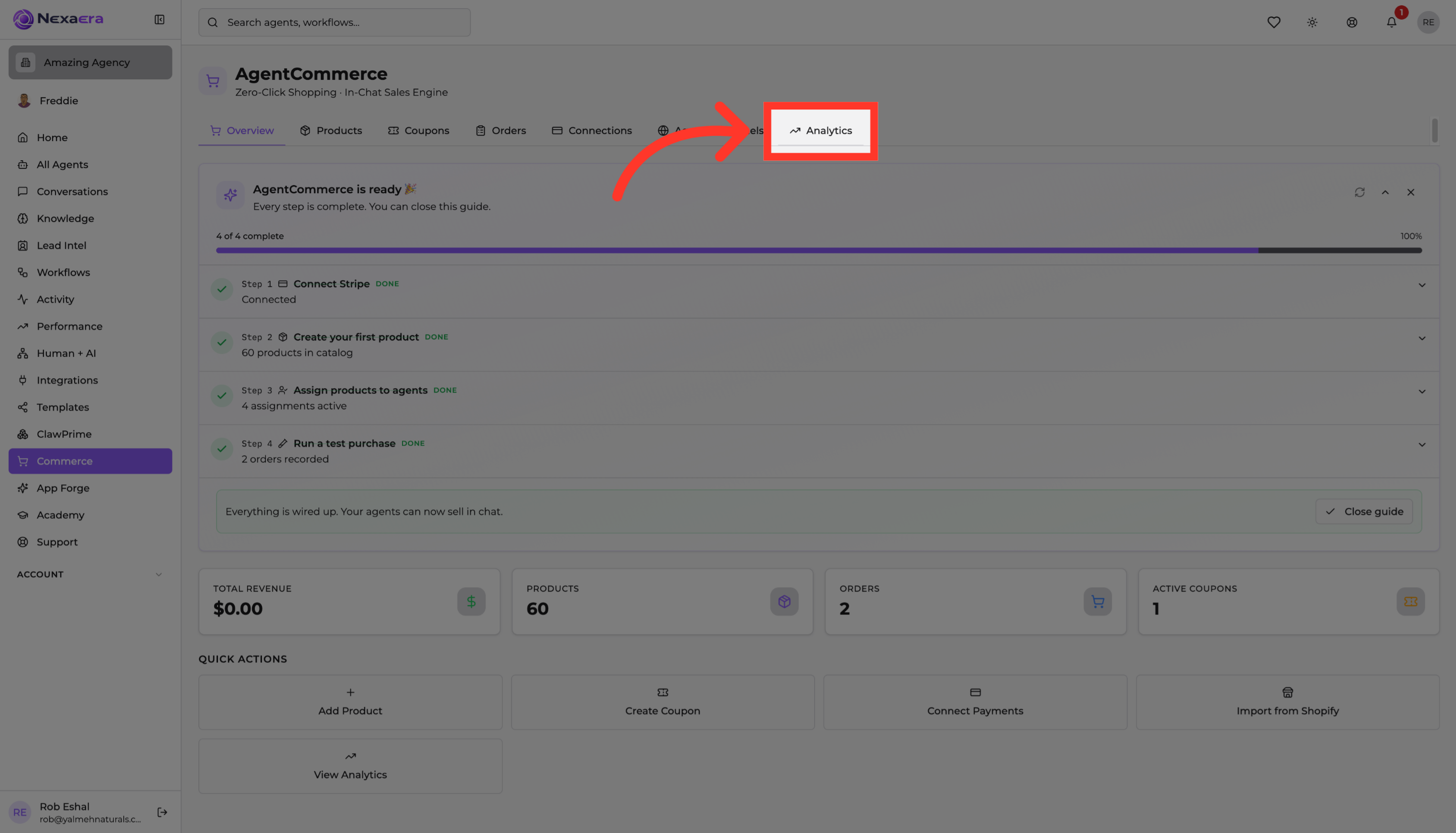 Open Analytics Page